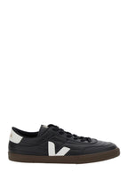 Panenka Black Sneaker With Logo On The Side And Contrasting Heel Leather Unisex - 37