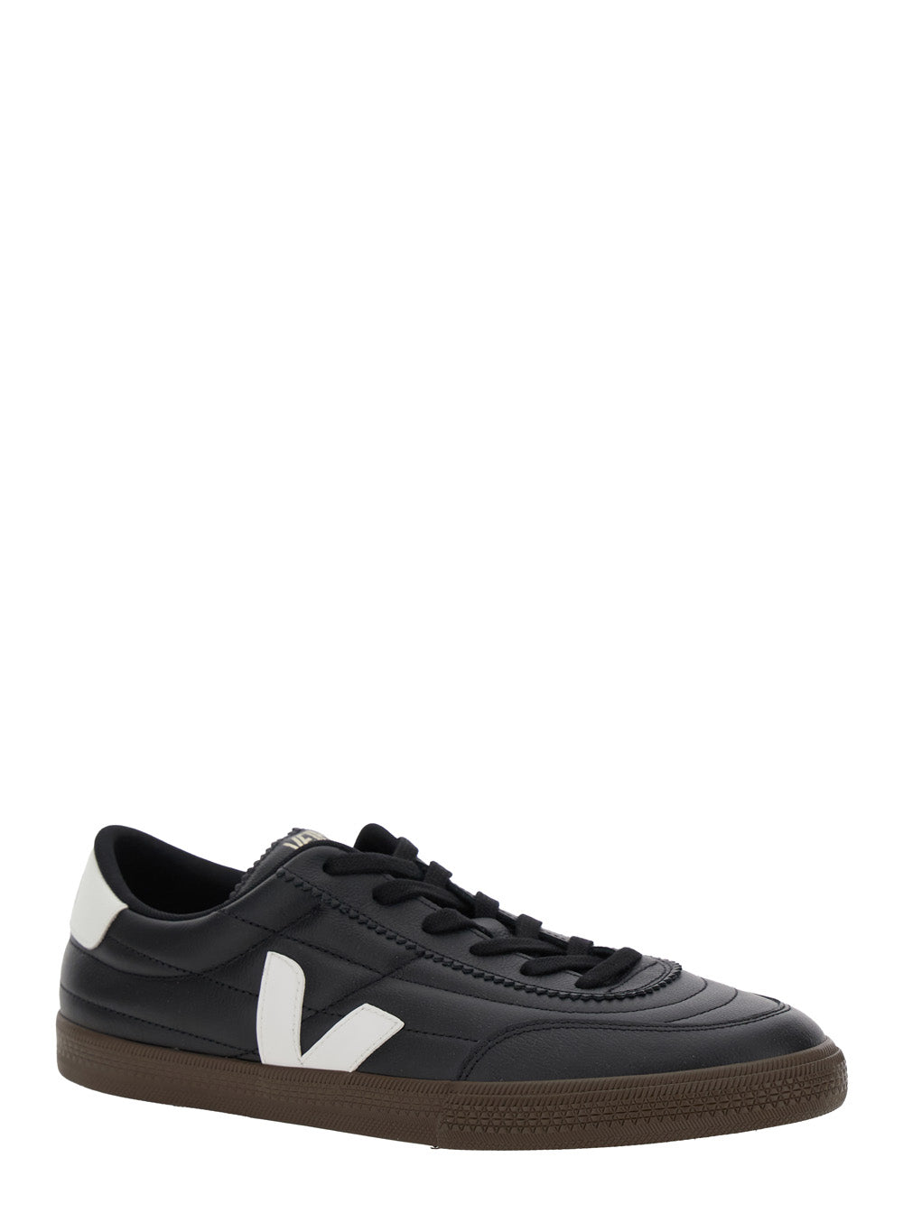 Panenka Black Sneaker With Logo On The Side And Contrasting Heel Leather Unisex - 37