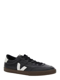 Panenka Black Sneaker With Logo On The Side And Contrasting Heel Leather Unisex - 37