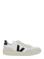 V90 White Sneaker With Side Logo And Perforated Toe Leather Unisex - 47