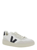 V90 White Sneaker With Side Logo And Perforated Toe Leather Unisex - 38