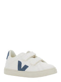 Epslar White Sneaker With Hook-And-Loop Closure And Logo On The Side Leather Boy - IT 23