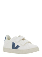 Epslar White Sneaker With Hook-And-Loop Closure And Logo On The Side Leather Boy - IT 23