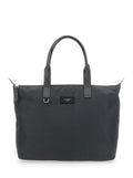 Grey Tote Bag with Two Top Handles and Logo Plaque on the Front in Tech Fabric Man Polyamide Acrylic Viscose