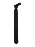Black Tie with Single Loop on the Rear in Silk Man Papillon And Ties