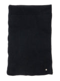 Reese Black Scarf with Logo Detail on the Front in Cashmere Woman Scarfs And Foulards