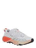 Speedgoat White Low Top Sneakers With Geometric Motif Tech Fabric Unisex