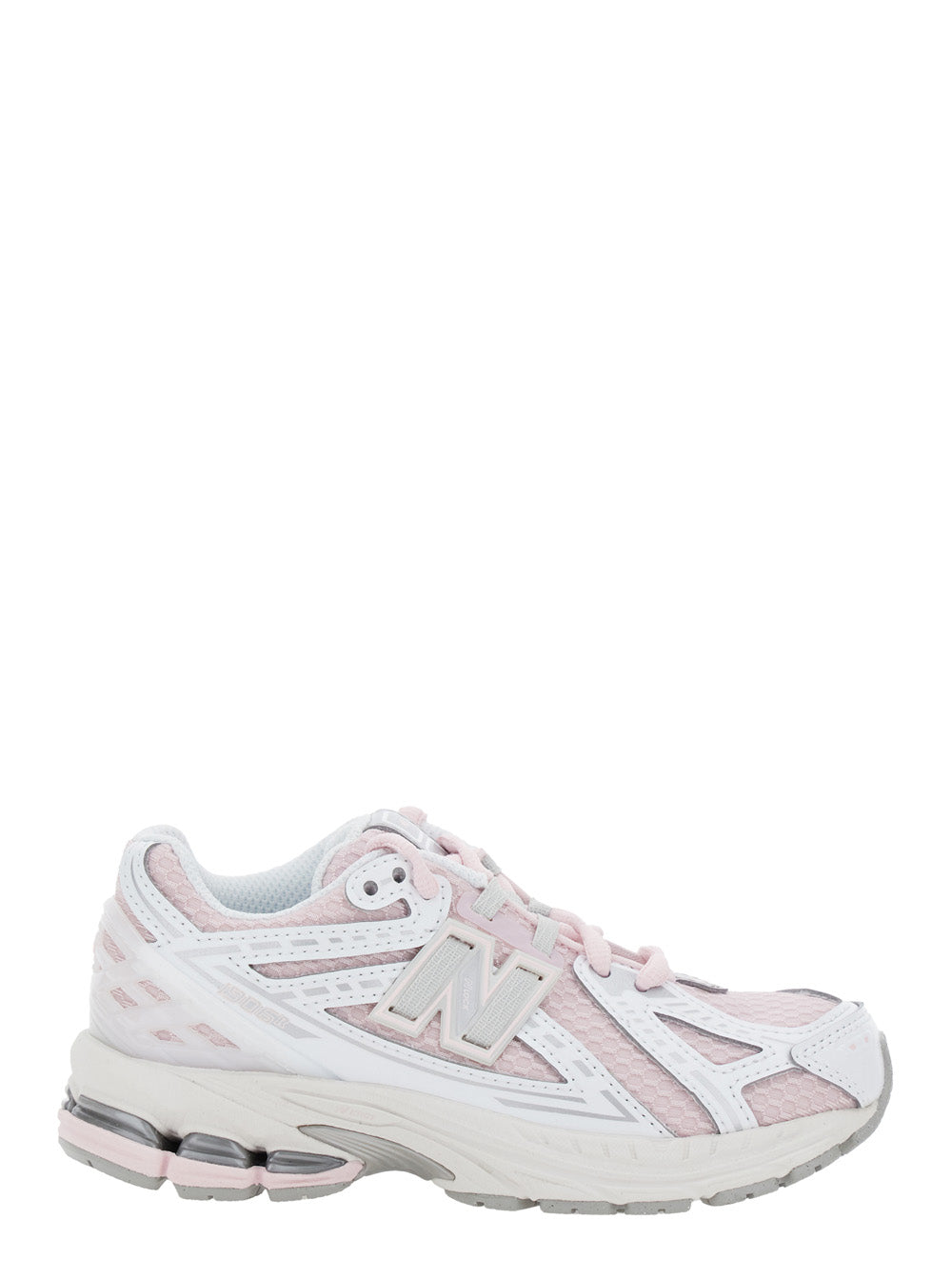 1906R Pink Low Top Sneakers with Logo Detail in Mix of Techno Fabrics Girl Synthetic Fabric