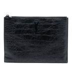 Croc Embossed Leather Monogram Document Holder