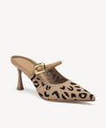 GraceLithe Pointed Toe Heeled Mule - 2X Wide - Leopard / US 8 | EU 39 | UK 6
