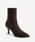 BelleVoyage Minimalist Pointed Toe Stiletto Ankle Boot - Coffee / US 10 | EU 41.5 | UK 8
