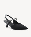 StrikeStep Elegant Stiletto Heeled Slingback - Low Heeled - MoonNight / US 6.5 | EU 37 | UK 4.5