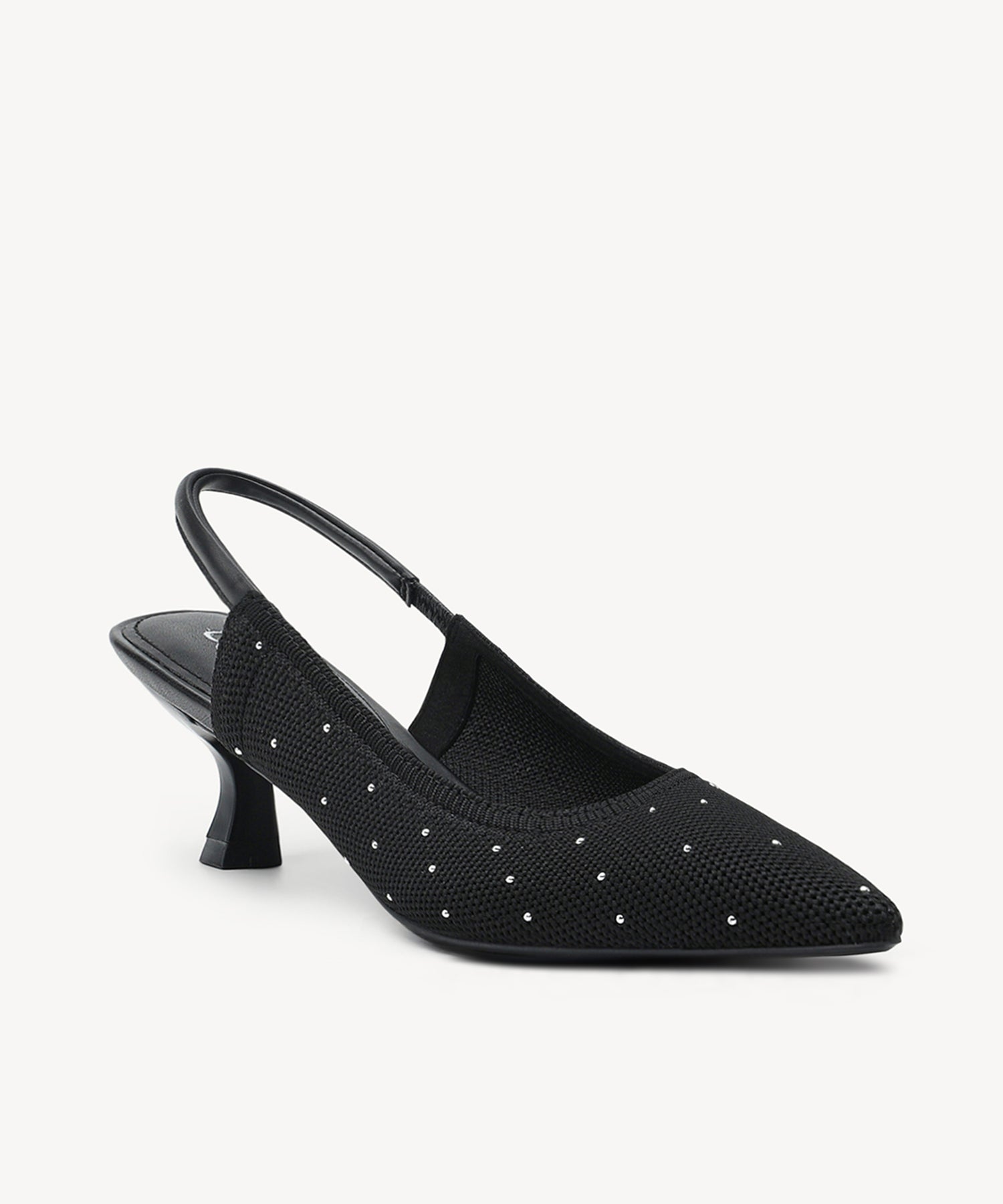 StellaDot Kitten Heeled Slingback - Black / US 9 | EU 40 | UK 7