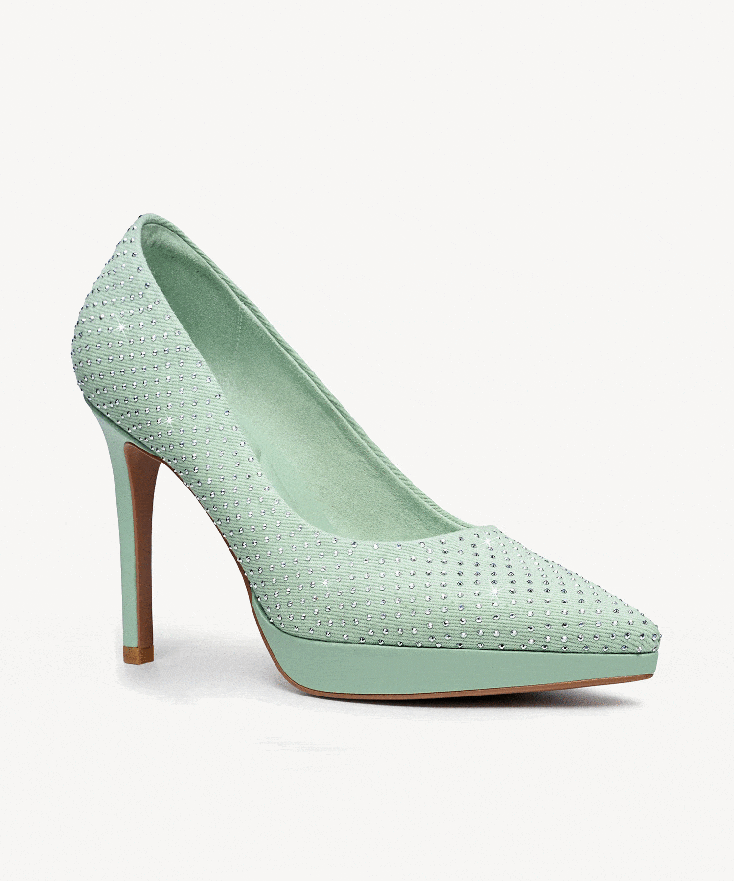 StyleFlex Pointed Toe Heeled Platform Pump - Mint Green / Regular (A-C) / US 6 | EU 36.5 | UK 4