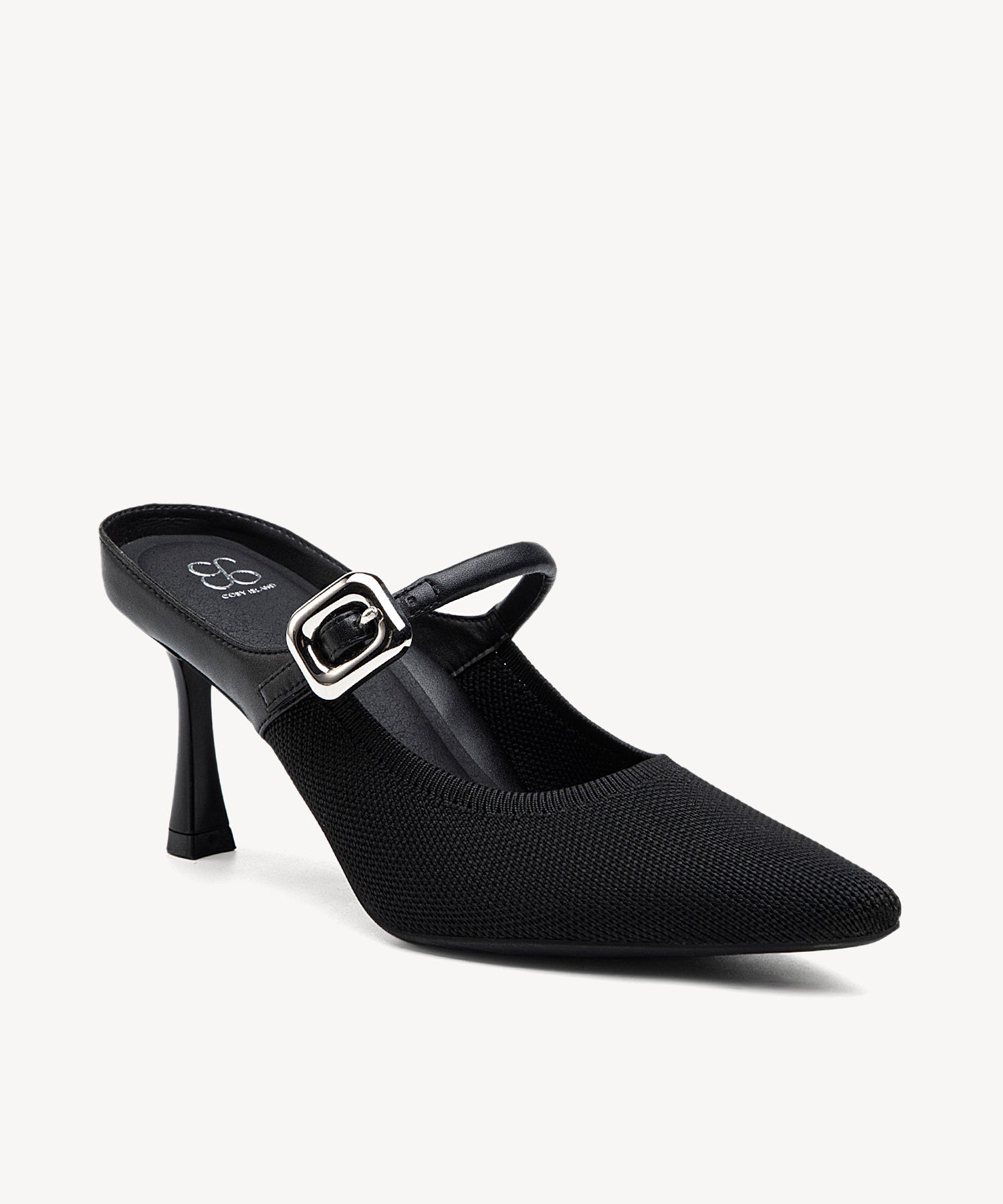 GraceLithe Pointed Toe Heeled Mule - 2X Arch Support - Black / US 9 | EU 40 | UK 7