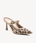 GraceLithe Pointed Toe Heeled Mule - 2X Arch Support - Leopard / US 5 | EU 35 | UK 3