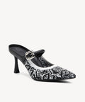 GraceLithe Pointed Toe Heeled Mule - 2X Arch Support - Snake Print / US 8 | EU 39 | UK 6