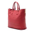 Vitello Daino Side Zip Shopper Tote
