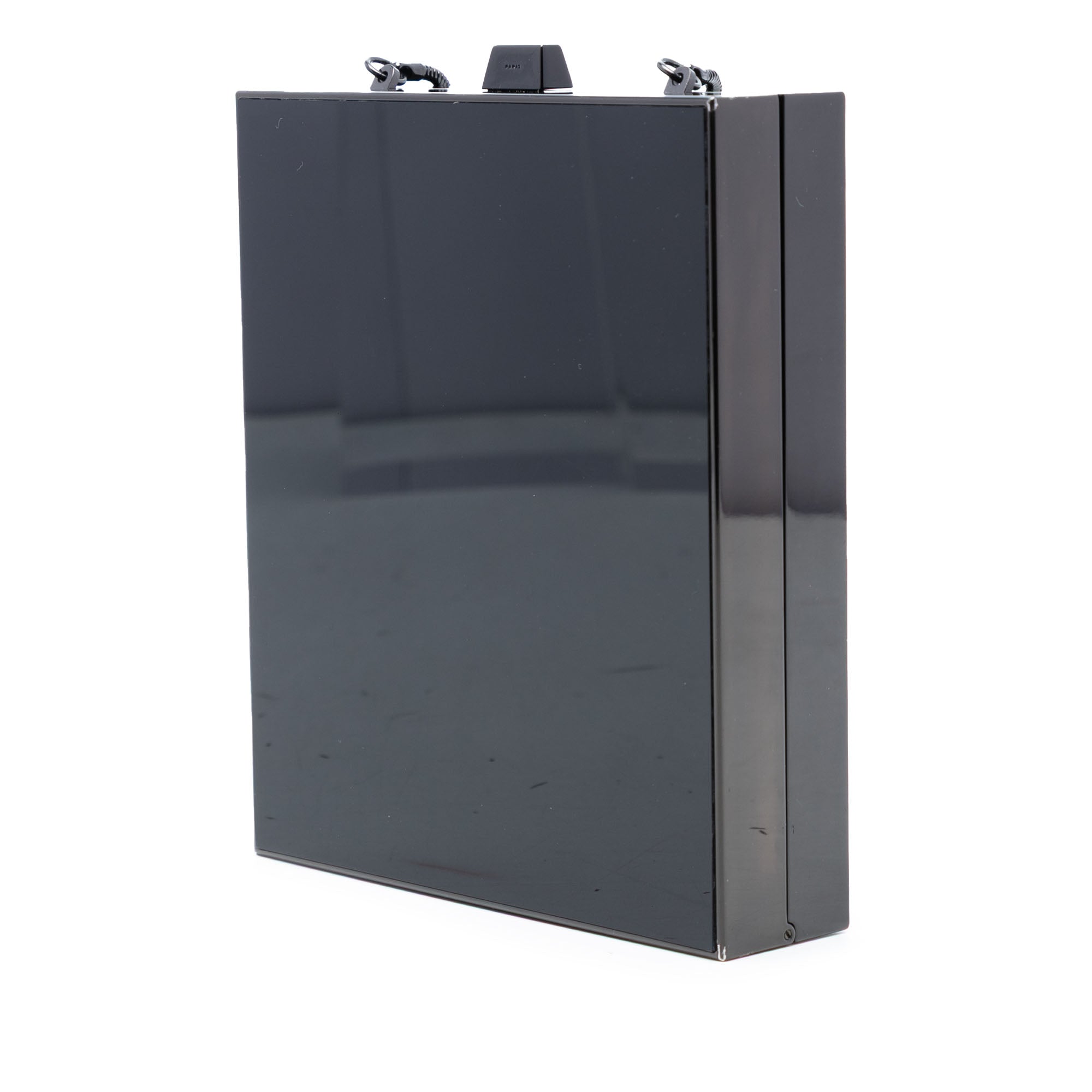 Acrylic Tuxedo Box Clutch on Chain