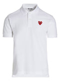 Comme Des Garçons Play Logo-Embroidered Polo — White