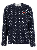 Comme Des Garçons Play Polka Dot Cotton Shirt — Navy