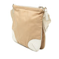Leather Trimmed Tessuto Zip Top Crossbody