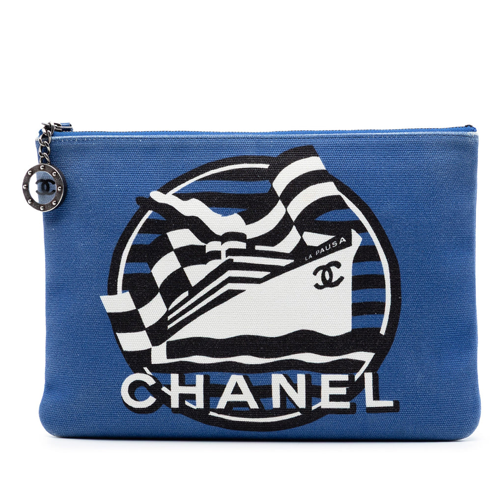 Medium Canvas La Pausa Zip O Case Clutch