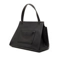 Medium Bicolor Leather and Pony Hair Edge Handbag