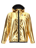 Comme Des Garçons Play Metallic Waterproof Hooded Jacket — Gold