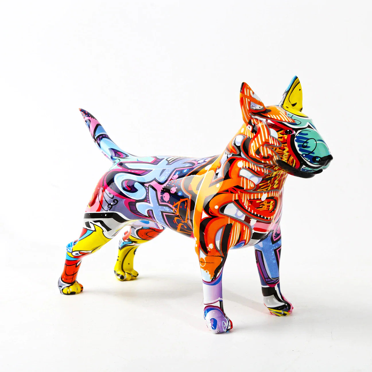 ArtZ® Bull Terrier Nordic Painted Statue