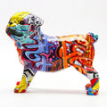 ArtZ® Pug Nordic Painted Statue - Standing Graffiti