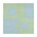 Abstract Block Square Hand Tufted Rug