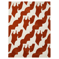 Abstract Terracotta Fragments Hand Tufted Rug
