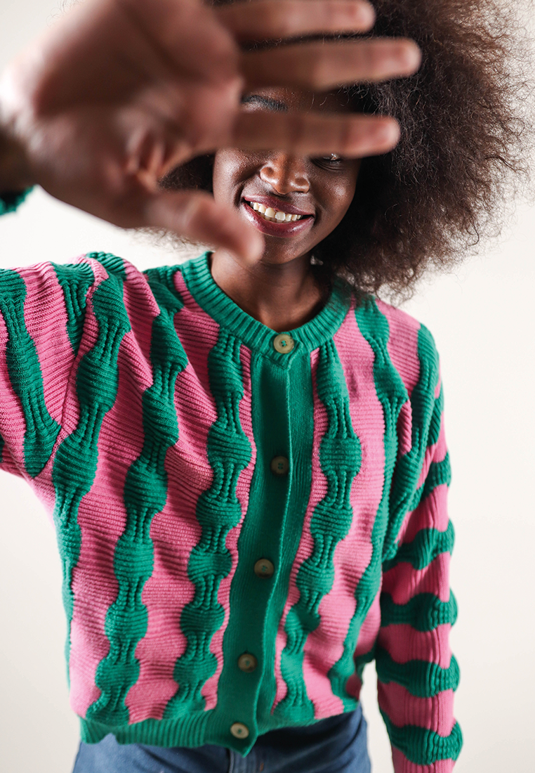 JERSEY ACARAMELADO | VERDE & FUCSIA
