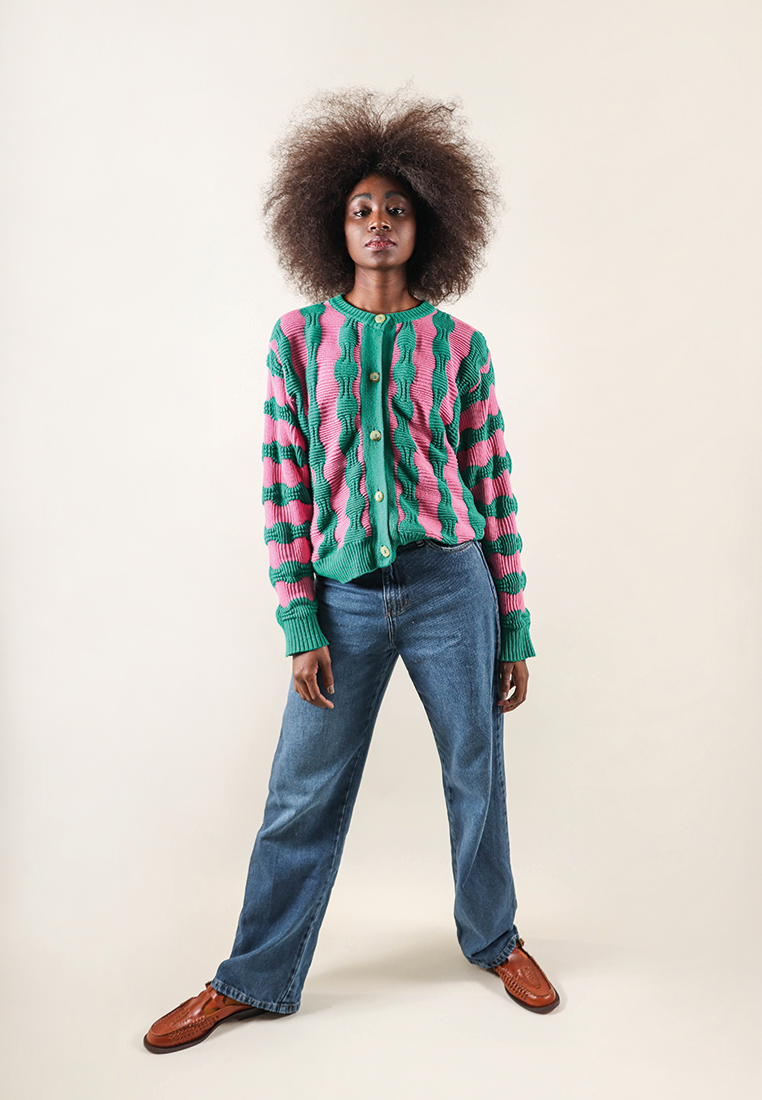 JERSEY ACARAMELADO | VERDE & FUCSIA