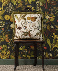 Wildflower Herbarium Forest-Green Mural