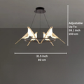 ArtZ® Love Birds Chandeliers - 6 Birds Round