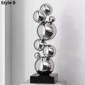 ArtZ® Stainless Steel Very Bubbly Sculptures - Style B; Height 23.6 inch (60 cm) / Silver