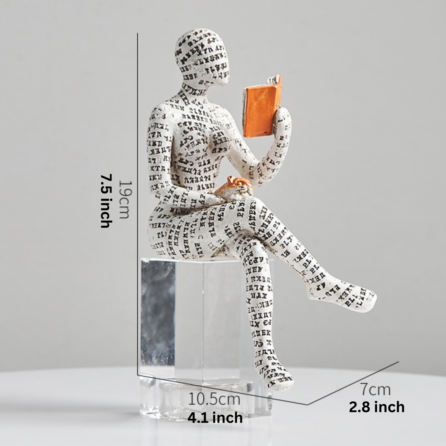 ArtZ® Humanoid Sculptures - Leisure (with cat on lap)