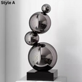 ArtZ® Stainless Steel Very Bubbly Sculptures - Style A; Height 20.1 inch (51 cm) / Black