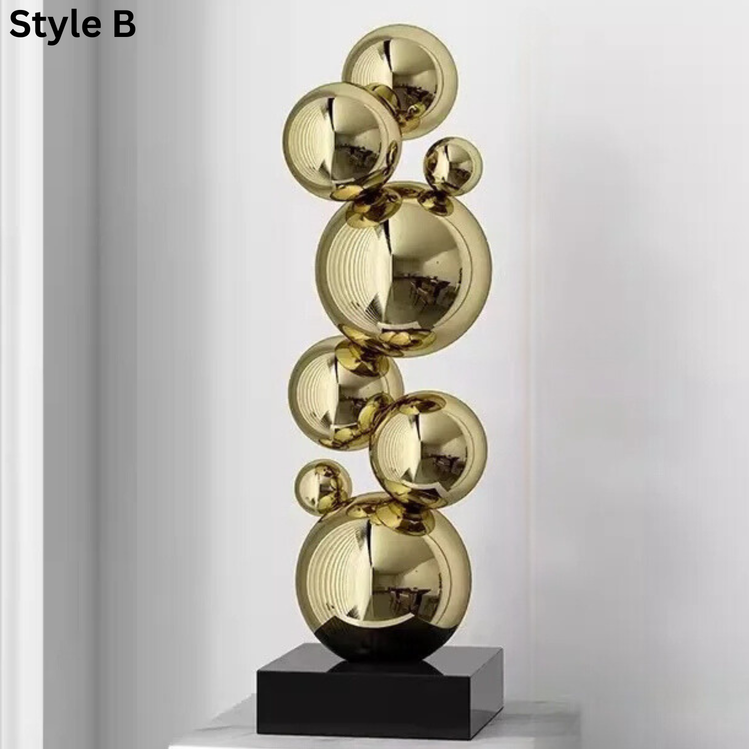 ArtZ® Stainless Steel Very Bubbly Sculptures - Style B; Height 23.6 inch (60 cm) / Gold