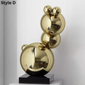 ArtZ® Stainless Steel Very Bubbly Sculptures - Style D; Height 22 inch (56 cm) / Gold