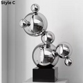 ArtZ® Stainless Steel Very Bubbly Sculptures - Style C; Height 22 inch (56 cm) / Silver