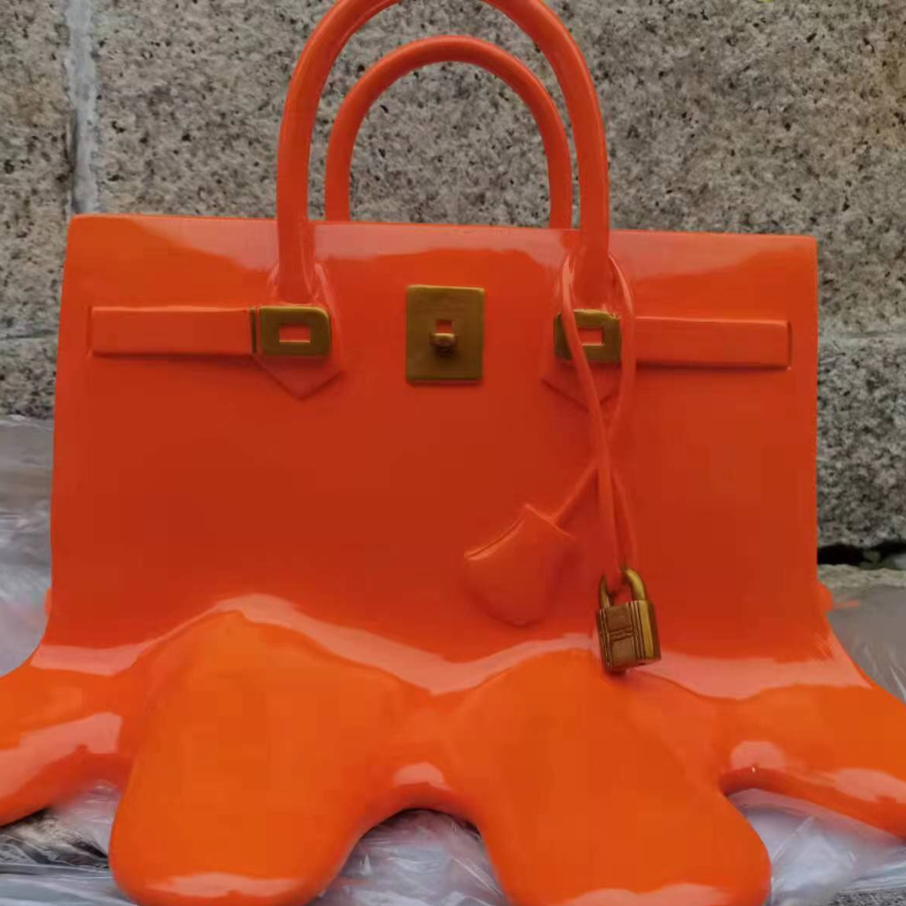 ArtZ® So Fancy Bag Vase Sculpture - Orange
