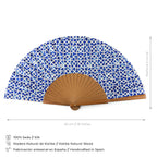 Folding hand fan Alcazaba blue