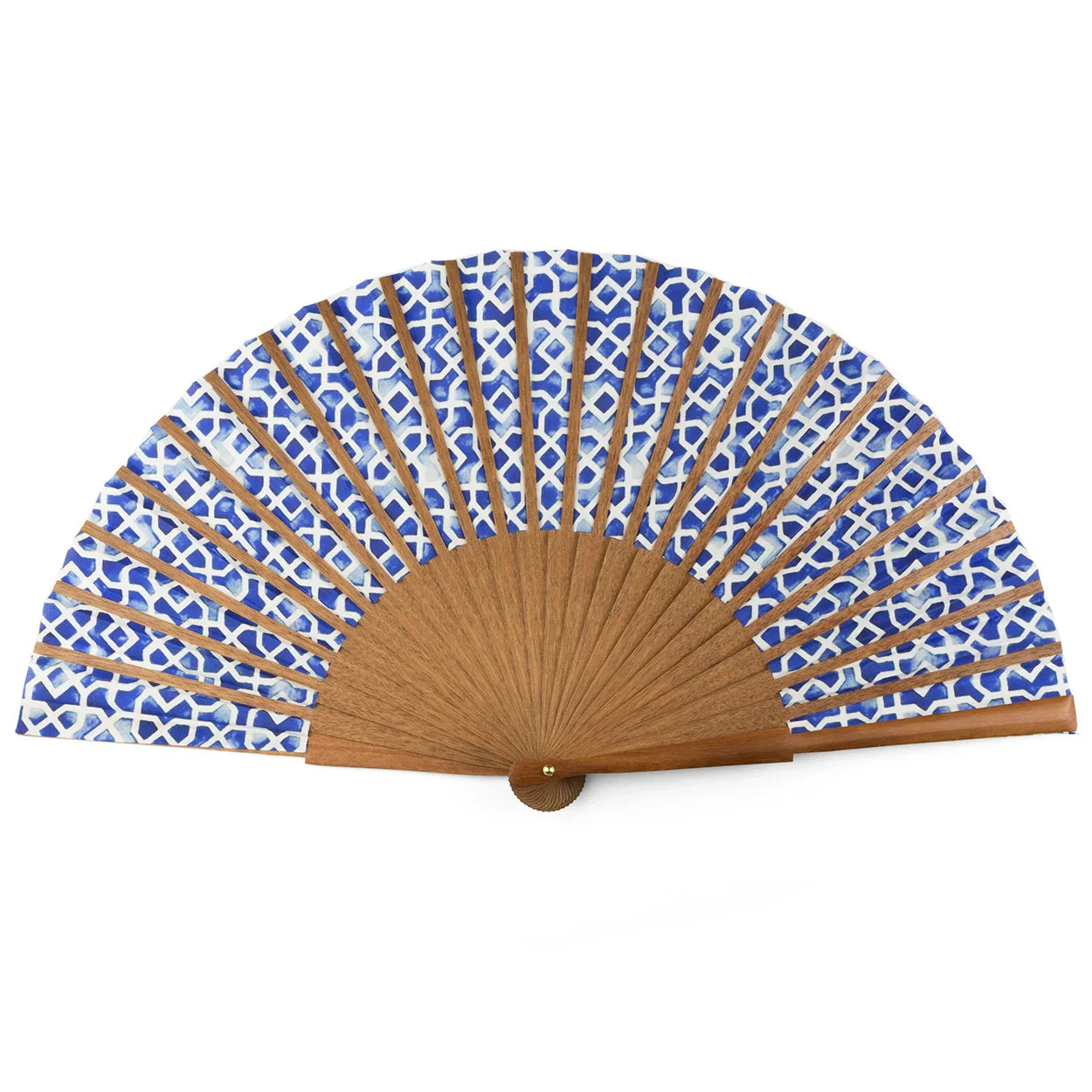 Folding hand fan Alcazaba blue