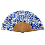 Folding hand fan Alcazaba blue