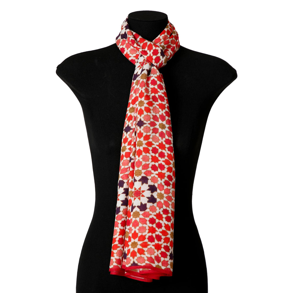 Modal Hijab with Islamic Design Red - Alhambra