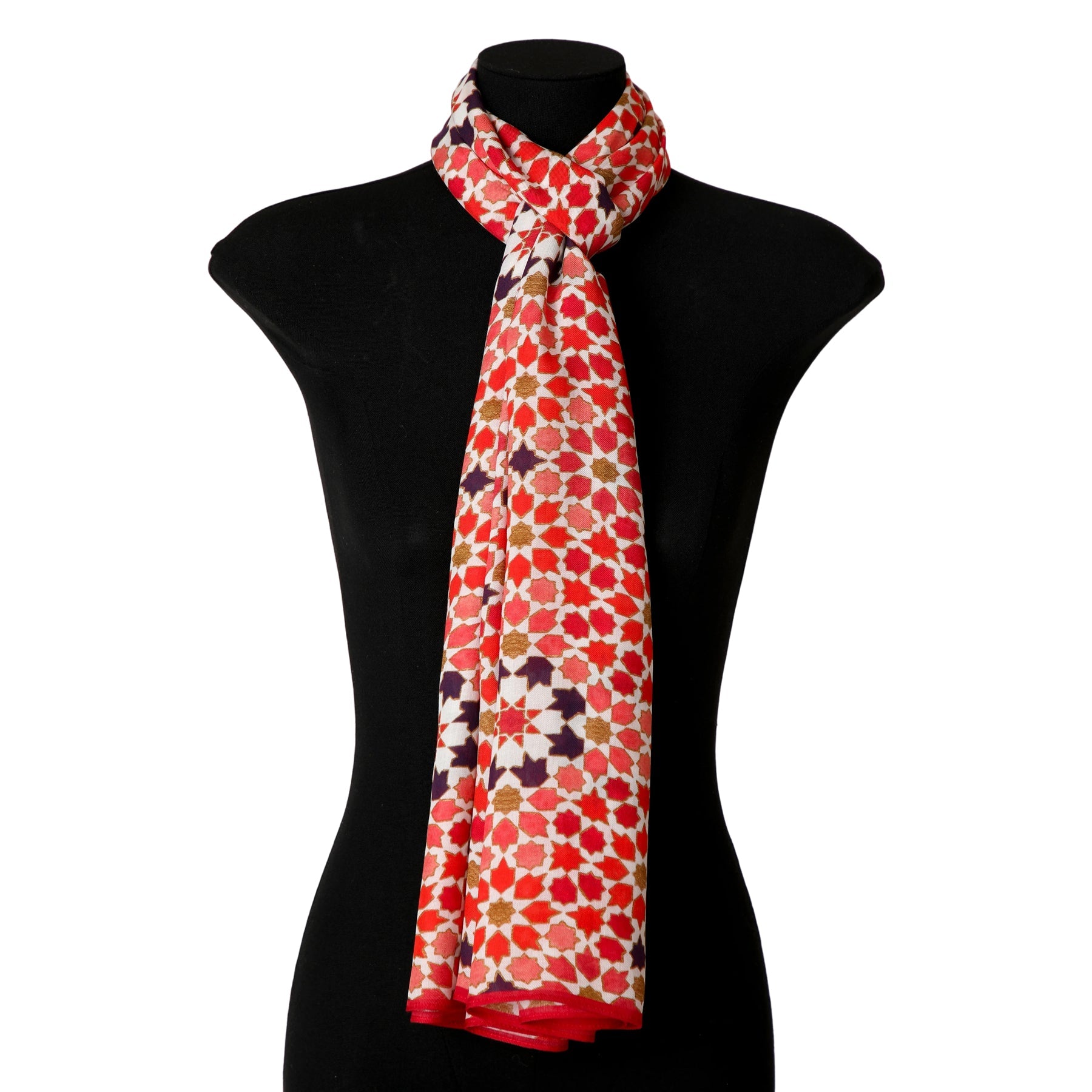 Modal Hijab with Islamic Design Red - Alhambra