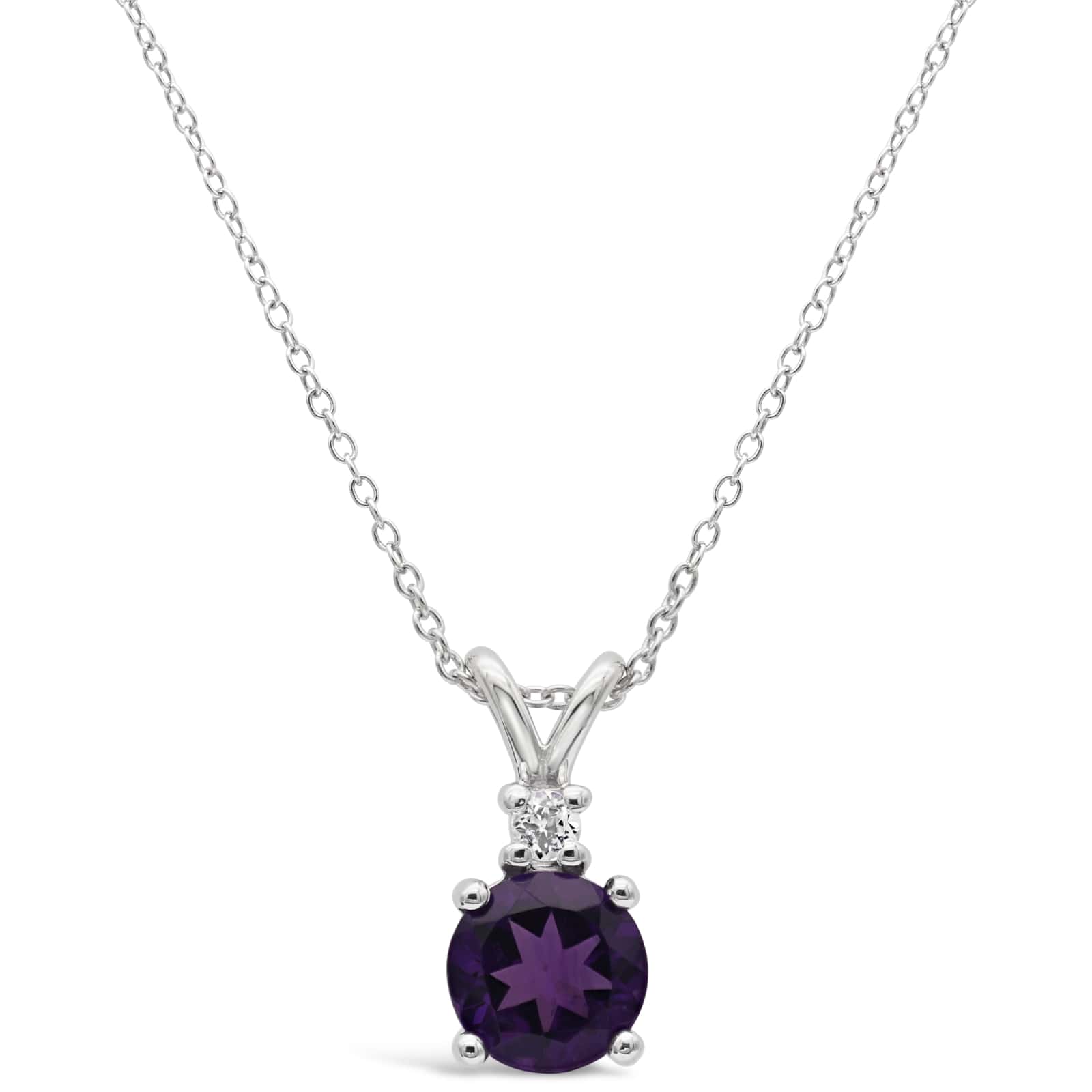 Round Amethyst Pendant